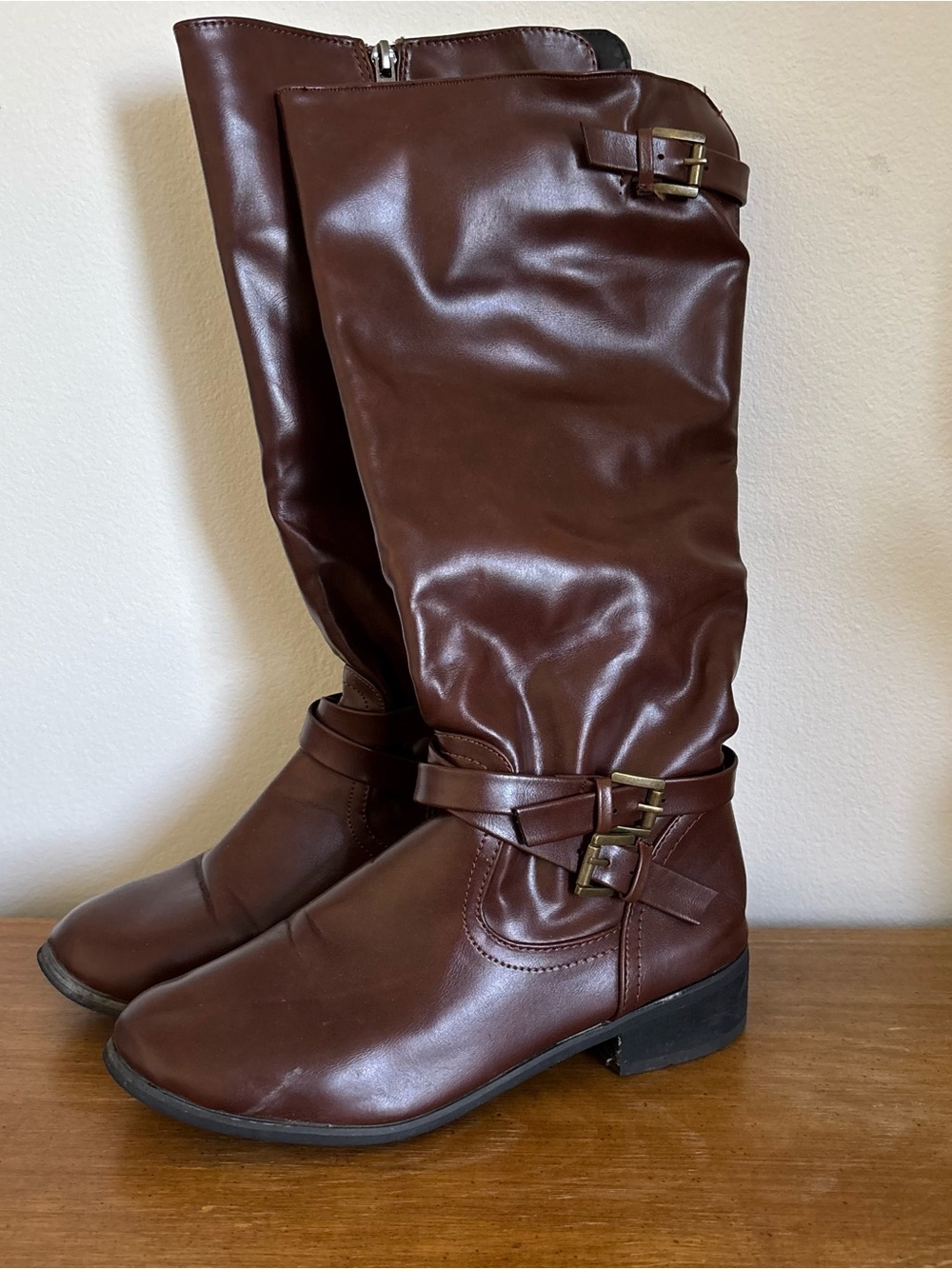 🍂Fall Boots Women's Tall Buckle Riding Boots - Brown